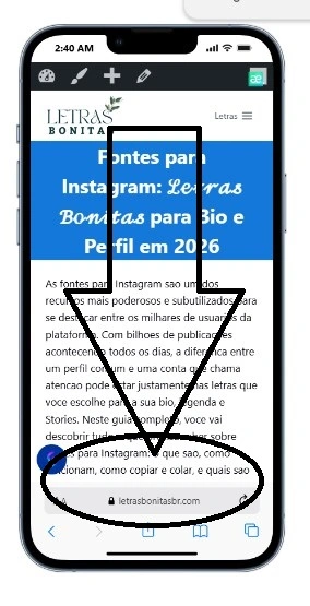 Fontes para Instagram: ℒℯ𝓉𝓇𝒶𝓈 ℬℴ𝓃𝒾𝓉𝒶𝓈 para Bio e Perfil em 2026 2 fontes para instagram
